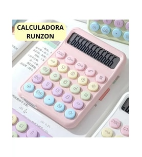 Runzon Renkli Hesap Makinesi Yuvarlak Uçlu 12 Hane Mavi RZ-822 (5343)