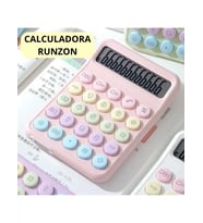 Runzon Renkli Hesap Makinesi Yuvarlak Uçlu 12 Hane Mavi RZ-822 (5343)