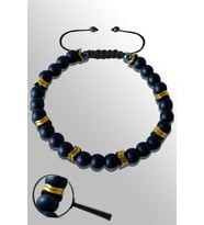 Sertifikalı Gold Hematit 6 Mm Doğal Ham Şungit ( Shungite ) Taşı Bileklik (Çok Renkli)