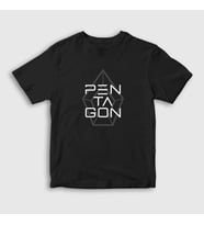 Presmono Unisex Çocuk Siyah Logo K-Pop Pentagon T-Shirt 406269tt