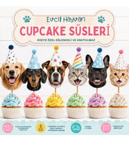 Kişiye Özel Evcil Hayvan Cupcake Süsü 10'lu Fotoğraflı Kedi Köpek Cupcake Doğum Günü Parti Süsü