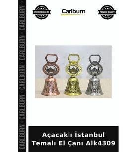 Özel Üretim Hediyelik Hatıra Dekoratif Mutfak Aksesuar Açacaklı İstanbul Temalı El Çanı Alk4309
