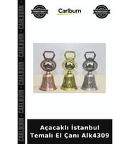 Özel Üretim Hediyelik Hatıra Dekoratif Mutfak Aksesuar Açacaklı İstanbul Temalı El Çanı Alk4309