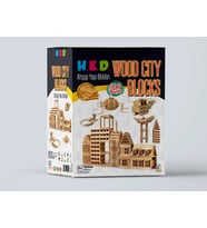 Wood City Blks Ahşap Şehir Blokları (Kayın Ağacı)