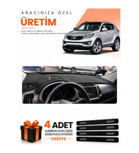 KİA SPORTAGE (2010-2016) Uyumlu Torpido Koruma Örtüsü Oto Kılıfı - Siyah