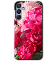 Galaxy A55 Kılıf HD Desen Baskılı Kılıf - Kırmızı Beyaz Gül