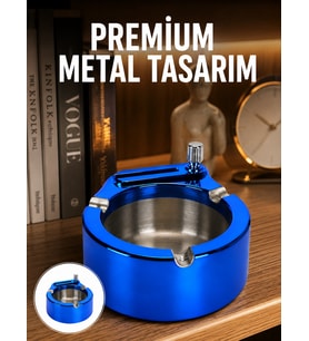 Dekoratif Çakmaklı Küllük Kolay Temizlenebilir Metal Yeni Nesil