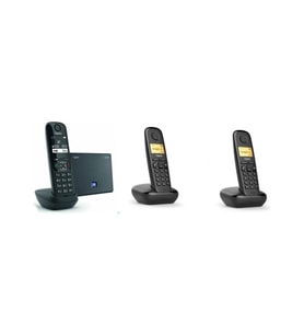 Gigaset AS690 Ip 3 Dahili Dect Telsiz Kablosuz Telefon Santrali (Siyah)
