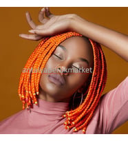Afrika Örgüsü ve Rasta için Sentetik Saç YELLOW TURUNCU X-pression