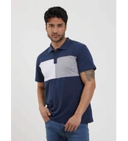 Dufy Lacivert Erkek Slim Fit Desenli Polo Yaka Tshirt - 105289