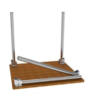 Tempo Masa Ayağı Katlanır Krom Metal 71 cm 4 Adet
