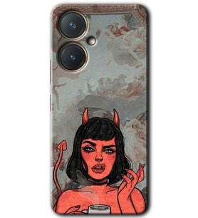 Vivo Y27 Kılıf HD Desen Baskılı Kılıf - Devil Girl
