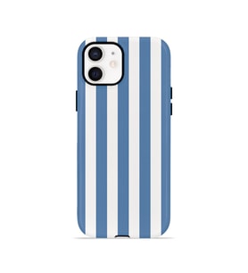 iPhone 12 Vorian Çift Katmanlı Kılıf Blue Marina Stripe