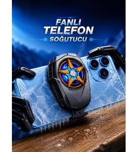 Northcity Fanlı Radyatör Soğutucu - Tüm Telefonlara Uyumlu Işıklı Telefon Soğutucu