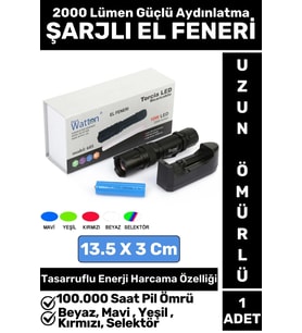 Premium Kamp Avcı Balıkçı Deprem Enerji Tasarruflu 4 Renk Işıklı Sert Plastik Güvenlik EL FENERİ