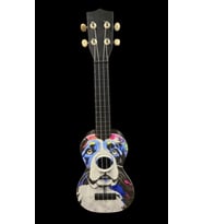 Gonzales XU21CORSODOG Soprano Ukulele (Corso Dog Desenli) Köpek Figürlü Özel Tasarım, Kompakt Gövde, Parlak Tonlar