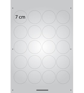 METALİZE YUVARLAK ÇIKARTMA ETİKET - 7 CM ÇAP - 20 ADET