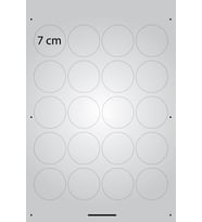 METALİZE YUVARLAK ÇIKARTMA ETİKET - 7 CM ÇAP - 20 ADET