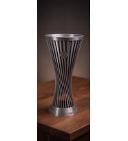 UEFA Konferans Ligi Kupası 15-20-24 cm - Gümüş Renk Dekoratif Masaüstü Futbol Kupası (Conference League)