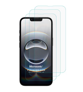 Microsonic Apple iPhone 16e Screen Protector Nano Glass Cam Ekran Koruyucu (3`lü Paket) (Şeffaf)
