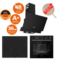 Ferre FryArt&Buharlı Giallo Sessiz Davlumbaz Elektrikli Siyah  Ank. Set (D063-SA + MS261 + XE64CS)