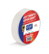 Kraf Çift Taraflı Köpük Bant 15 mm x 5 mt 