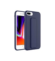 Apple iPhone 8 Plus Uyumlu Kılıf Zore Qstand Kapak (Lacivert)