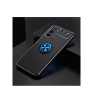 Oppo A55 5G Uyumlu Kılıf Zore Ravel Silikon Kapak (Siyah-Mavi)