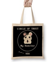 Adorable Circle Of Trust My Hamster You Cute Pun Bez Çanta Uzun Saplı