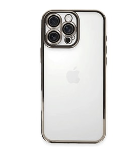 Apple İphone 16 Pro Kılıf Razer Lensli Silikon - Titanyum Gri