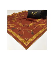Kemer Püsküllü Desen Black Seri Twill Eşarp Eşarp Askısı ile Birlikte 90x90 cm K
