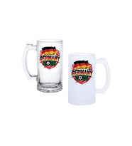 Ghostbastır Design Almanya Dünya Kupası Kulplu Bira Bardağı Buzlu veya Şeffaf Seçenekli 006