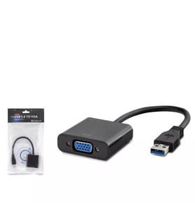 Hadron HDX7779 USB 3.0 to VGA Dişi 1080p Harici Ekran Kartı Görüntü Dönüştürücü - Siyah - 1 ADET