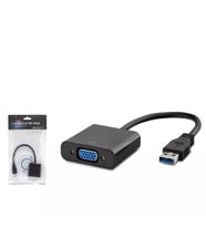Hadron HDX7779 USB 3.0 to VGA Dişi 1080p Harici Ekran Kartı Görüntü Dönüştürücü - Siyah - 1 ADET