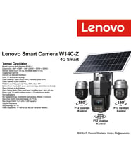 Lenovo 9MP 4G Solar Güvenlik Kamerası - Güneş Panelli,  PTZ Uzaktan Kontrol