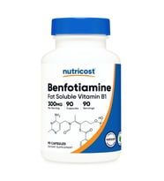 Nutricost, Benfotiamine, 300 mg, 90 Capsules.Abd Menşei 39.