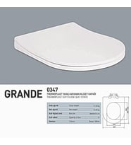 Nkp Yavaş Kapanan Klozet Kapağı Grande Thermoplast 0347 (Beyaz)