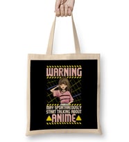Funny Warning May Spontaneously Talk About Anime Bez Çanta Uzun Saplı