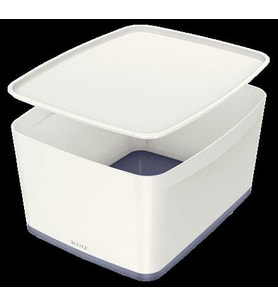 Leitz 5216 MyBox Gri Beyaz Kapaklı Geniş Saklama Kutusu