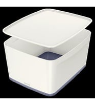 Leitz 5216 MyBox Gri Beyaz Kapaklı Geniş Saklama Kutusu