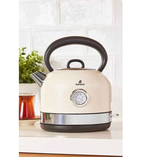 Retro 2202 Su Isıtıcısı Kettle Krem 2200W (Kırmızı)