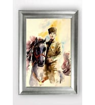 Gümüş Çerçeveli Atatürk Tablo cv624