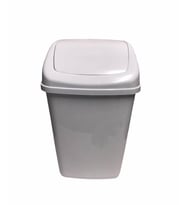 Polytime Sallanır Kapak Klink Fantastik İtmeli Çöp Kutusu Kovası / 5 Litre / Beyaz / 29x14x17 Cm.