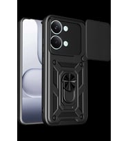 Poco X8 Pro Max Pars Lens Yüzüklü Silikon - Siyah
