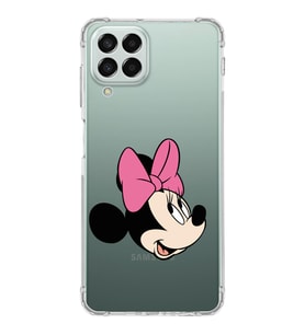 Samsung Galaxy M33  Köşe Korumalı Antişok Kapak Minnie Mouse Tasarımlı Şeffaf  Kılıf