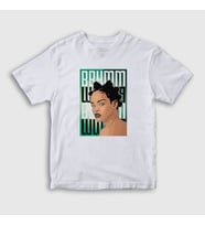 Presmono Unisex Çocuk Beyaz Poster Rihanna T-Shirt 338272tt