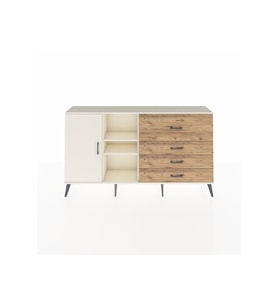 Arges Konsol 4 Raflı 4 Çekmeceli Tek Kapaklı  176x30x99 Aytaşı-Aytaşı/Çam