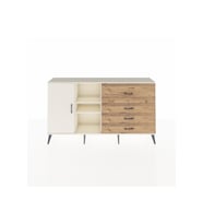 Arges Konsol 4 Raflı 4 Çekmeceli Tek Kapaklı  176x30x99 Aytaşı-Aytaşı/Çam