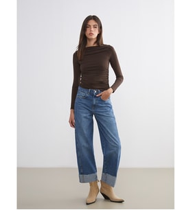 LCW Jeans İndigo Balloon Fit Kadın Jean Pantolon