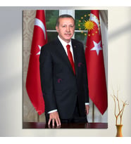 Recep Tayyip Erdoğan Başkan Erdoğan RTE Kanvas Tablo (7 Farklı Ölçü)